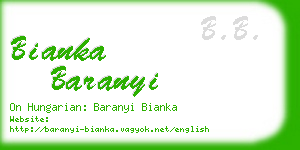 bianka baranyi business card